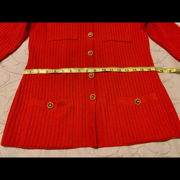 St. John Knit orange Jacket size 4 Host Pick! 🎉 - Picture 4 of 7